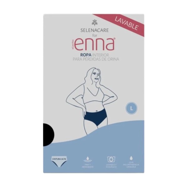 Braga Perdida De Orina Enna Cintura Alta 1 Unidad Talla L Color Negro