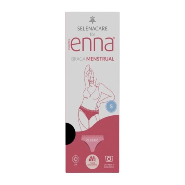 Braga Menstrual Enna Dia 1 Unidad Talla S Flujo Abundante Color Negro