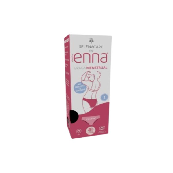 Braga Menstrual Enna Dia 1 Unidad Talla 1 Flujo Medio Color Negro