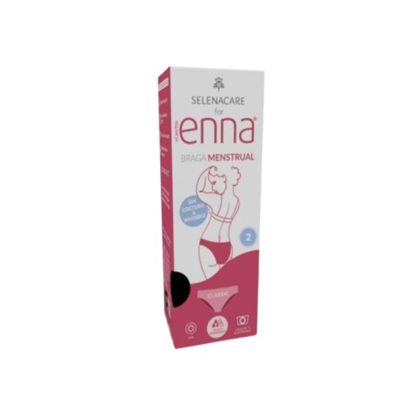 Braga Menstrual Enna Dia 1 Unidad Talla 2 Flujo Medio Color Negro