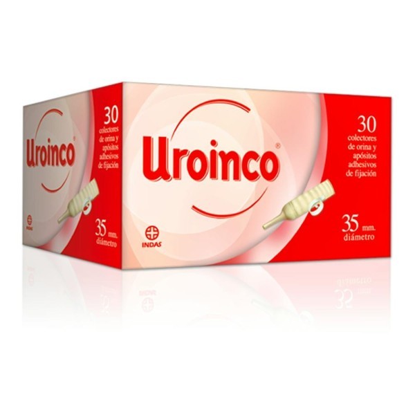 Uroinco Colector Caja 30 Colectores Pene 35 Mm + 30 Tiras
