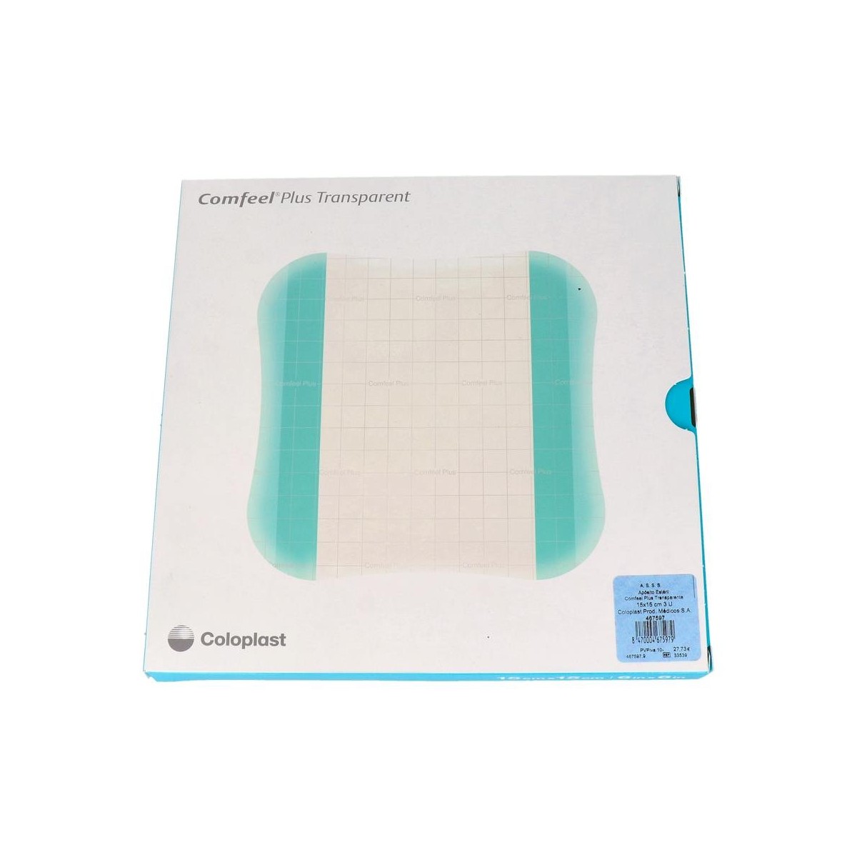 Comfeel Plus Trans 15X15Cm 3U 3539/33539