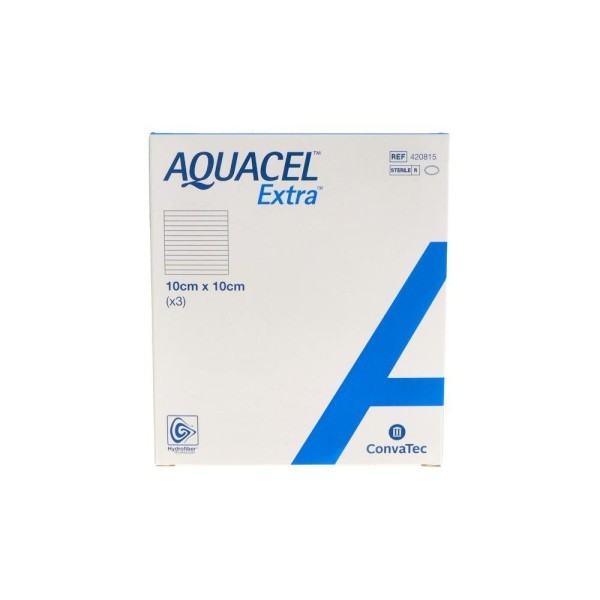 Aposito Aquacel Extra Hidrocol Est 10X10 Cm 3 Un