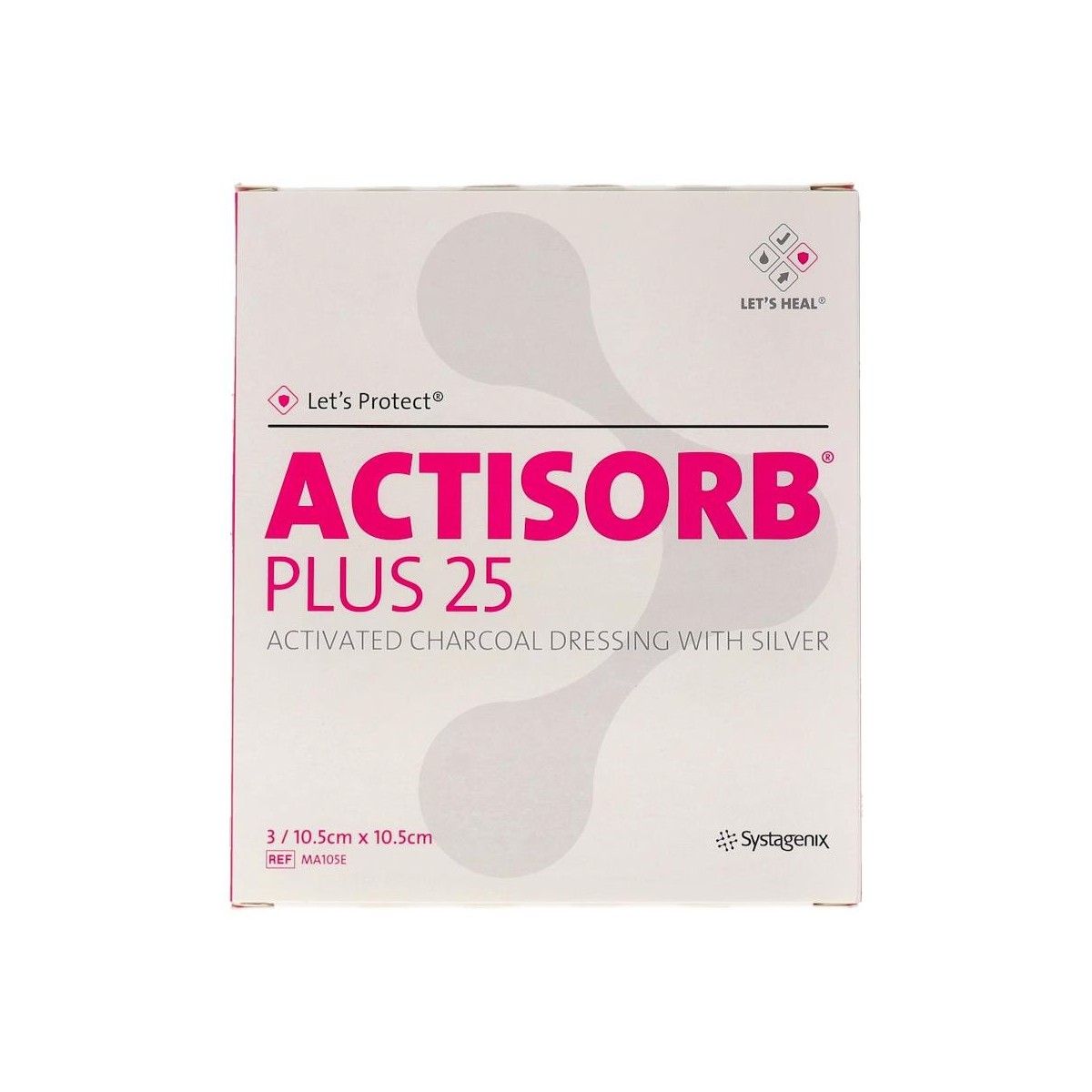 Actisorb Plus-25 10,5X10,5Cm 3Apos
