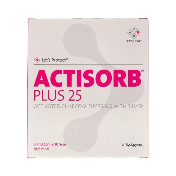 Actisorb Plus-25 10,5X10,5Cm 3Apos