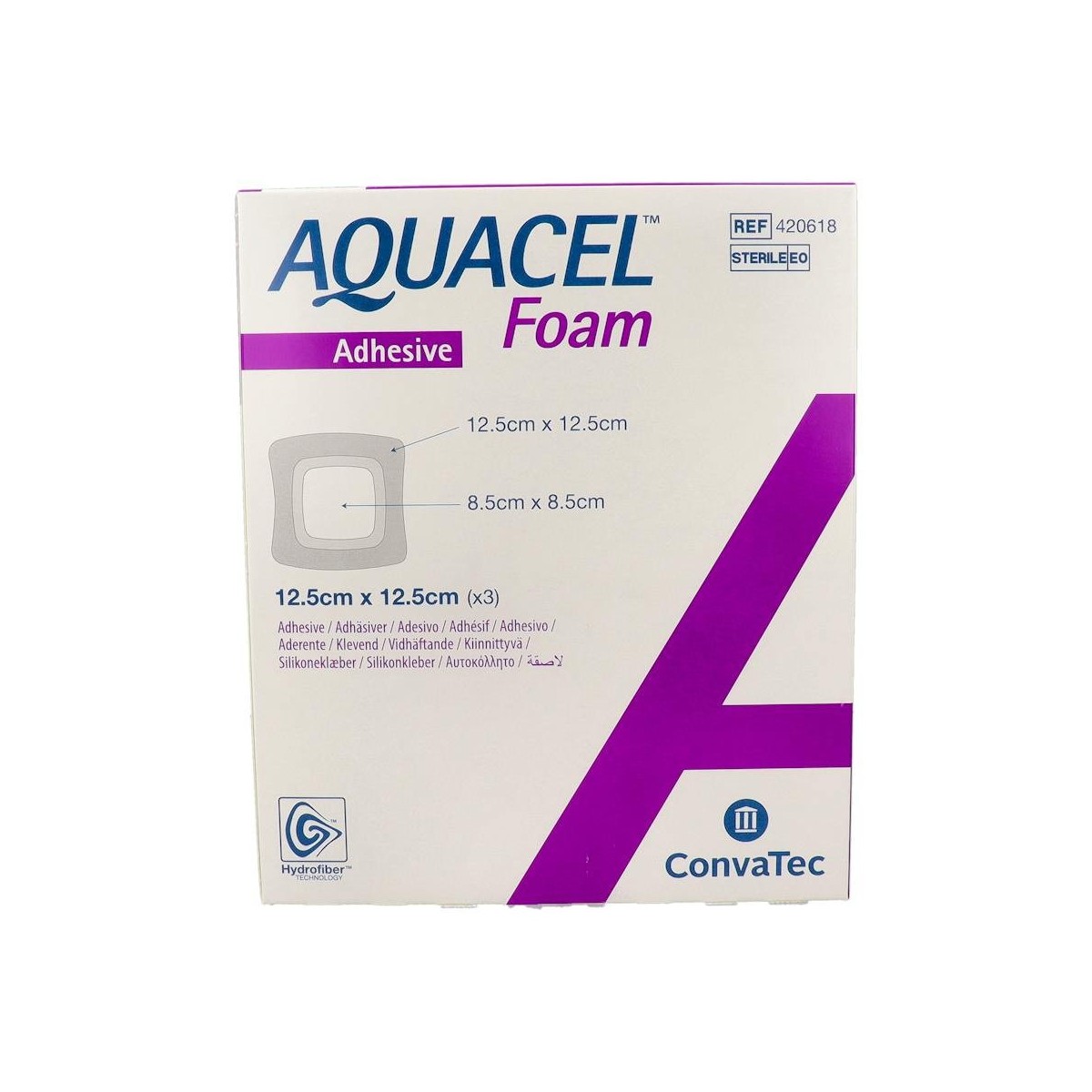 Aquacel Foam Aposito Esteril12.5 X 12.5 Cm 3 U