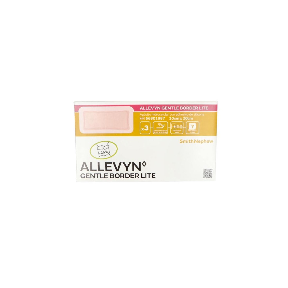 Aposito Allevyn Gentle Border Lite Est 10X20 Cm...