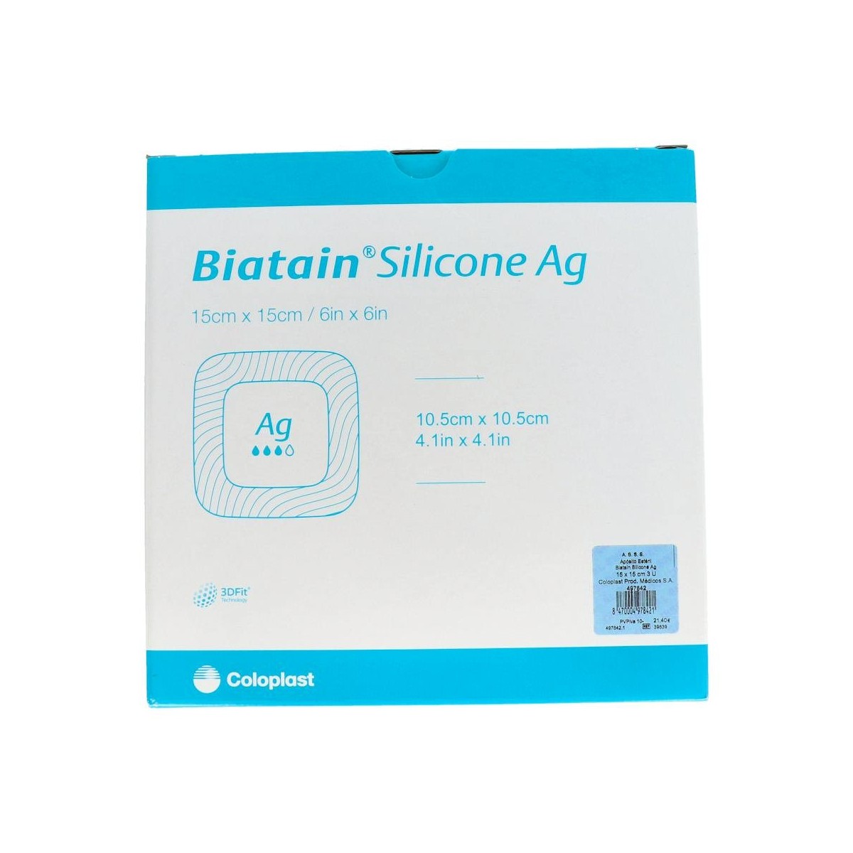 Biatain Silicone Ag 15X15 3 Uni