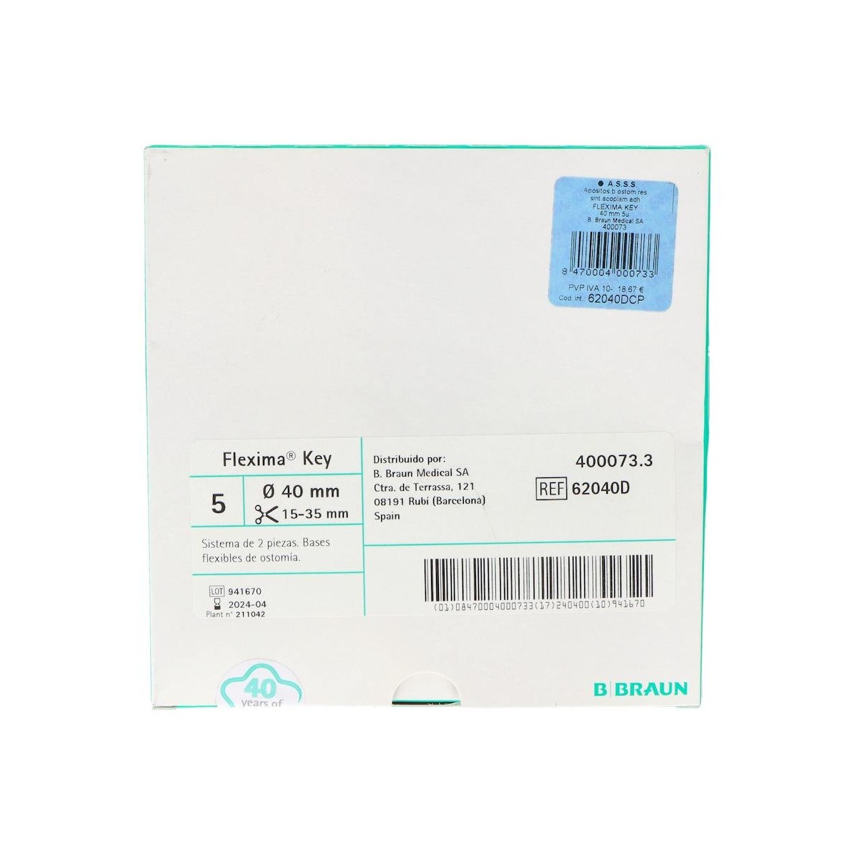 Flexima Key Placa Aposito 40Mm 5 U
