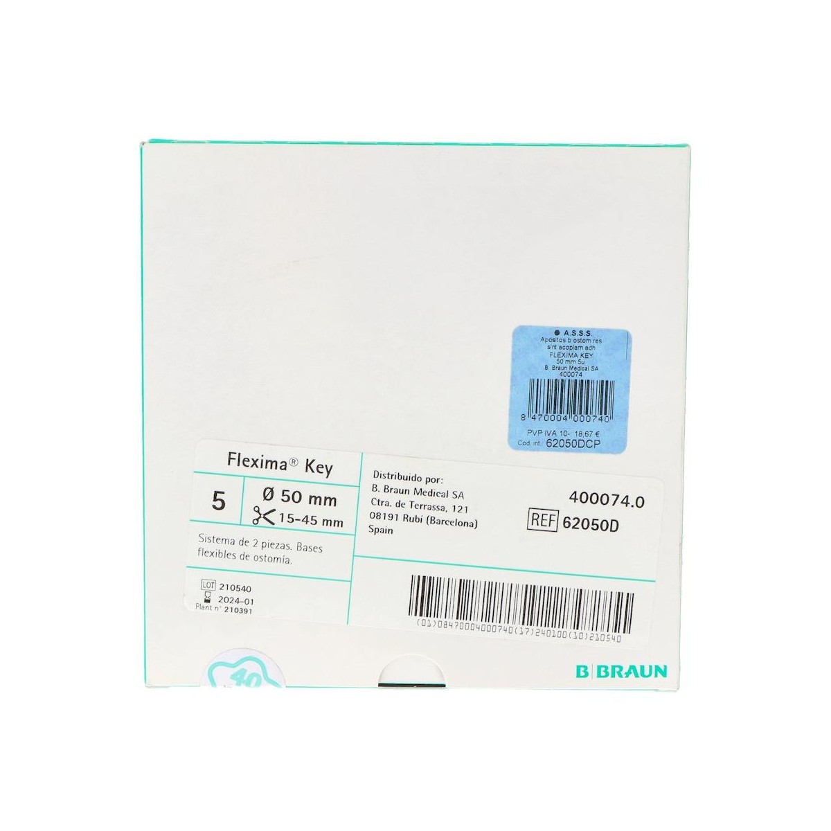 Flexima Key Placa Aposito 50Mm 5 U