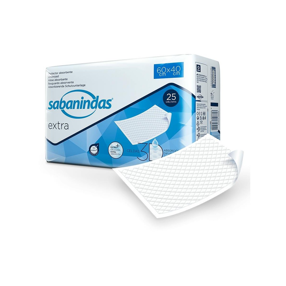 Sabanindas Extra Bolsa 25 Protector Absorbente...