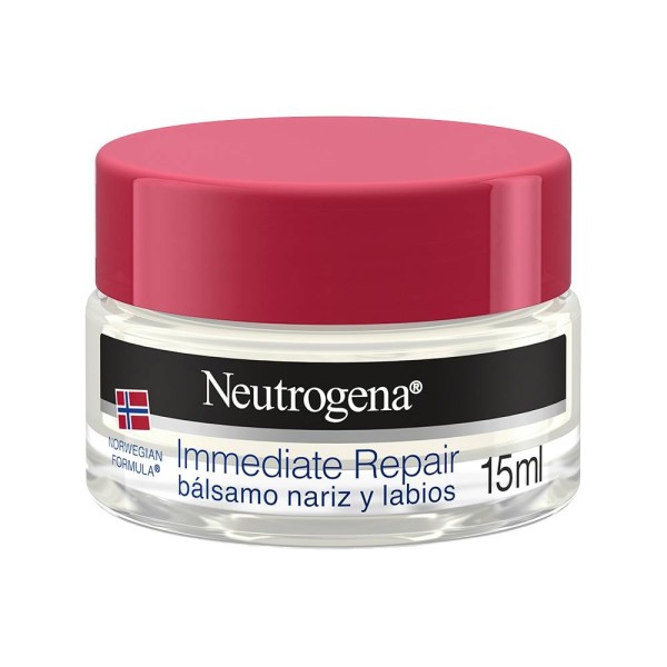 Neutrogena, Bálsamo Nariz y Labios, Fórmula Noruega, Crema que hidrata y repara, Rápida Absorbción, Trata labios agrietados y na