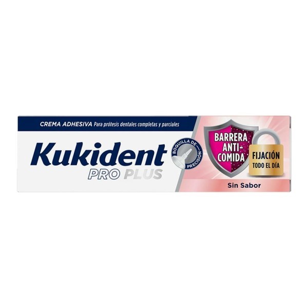 Kukident Pro Plus Barrera Anticomida Sin Sabor 40G