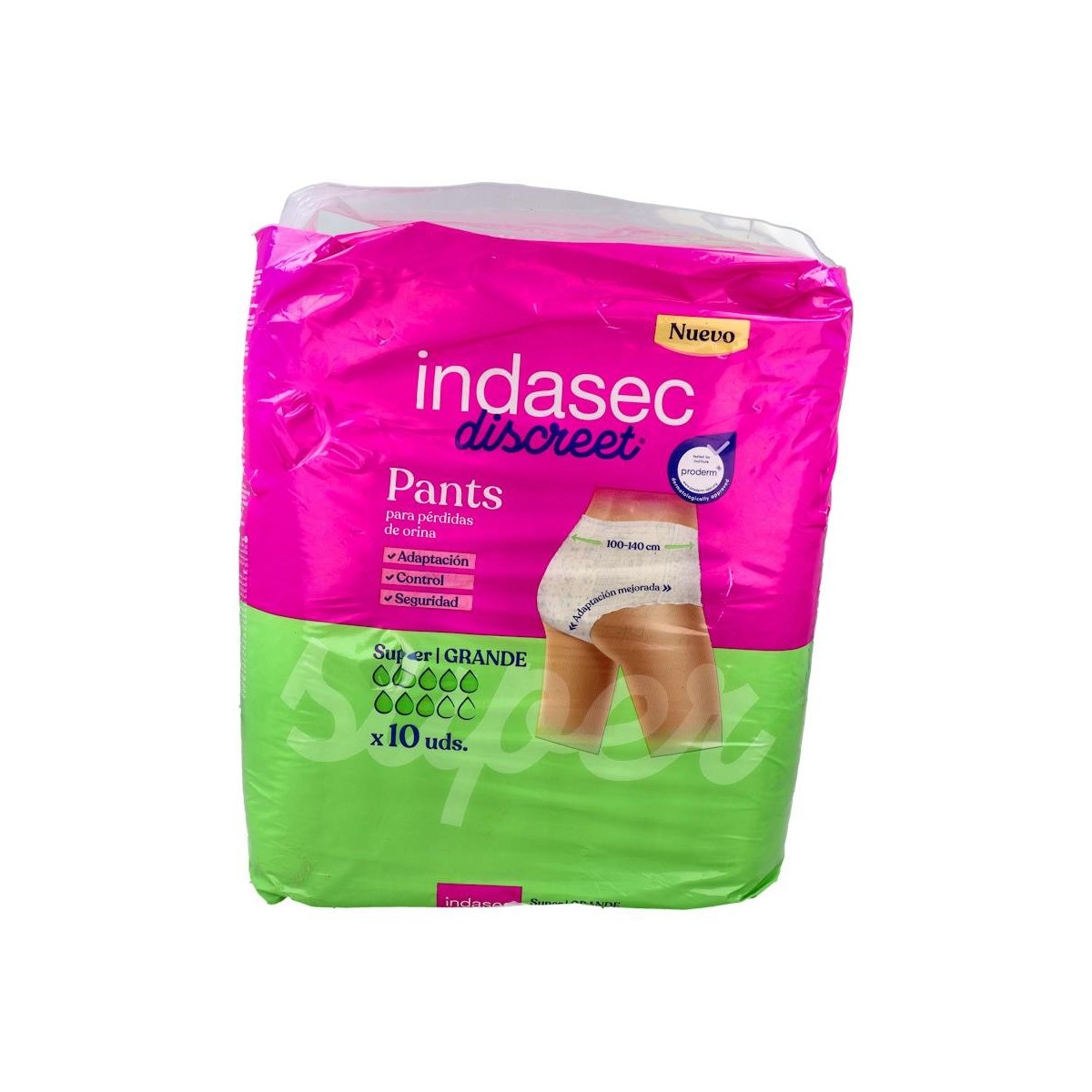 Indasec Discreet Pant Super Talla Grande Bolsa...