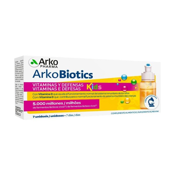 Arkobiotics Vitaminas y Defensas Niños 7 dosis Arkopharma