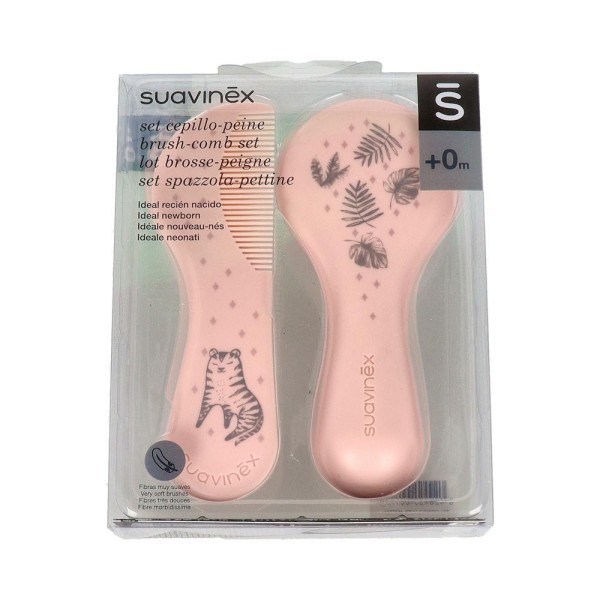 Set Suavinex Cepillo Y Peine Rosa