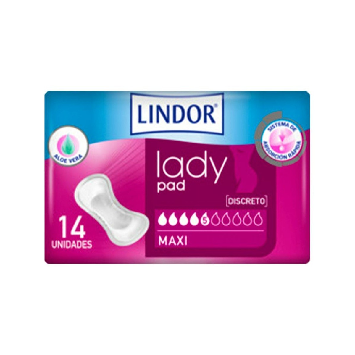 Lindor lady pad maxi 5 drops