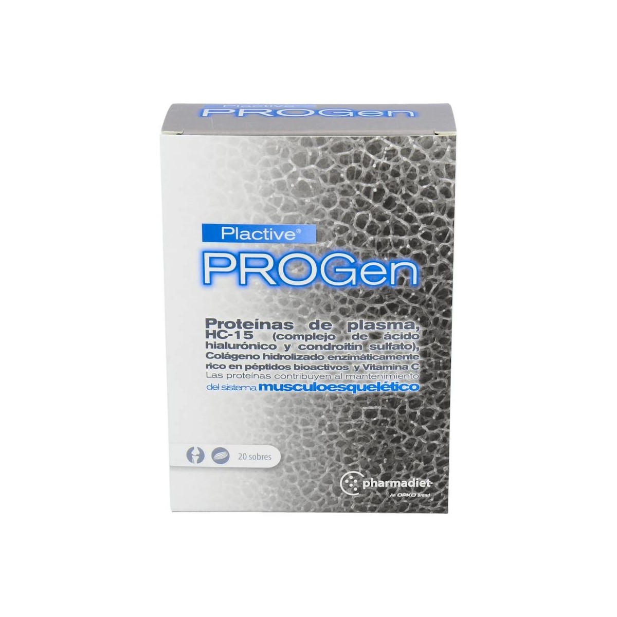 Plactive Progen 20 Sobres Polvo Naranja