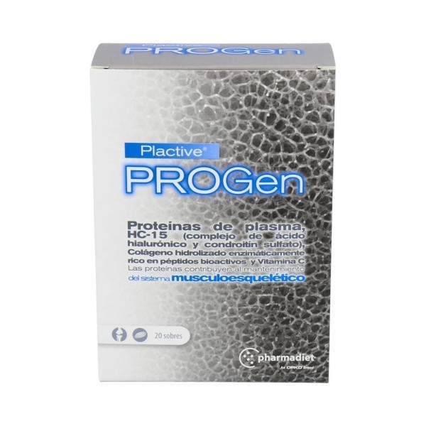 Plactive Progen 20 Sobres Polvo Naranja