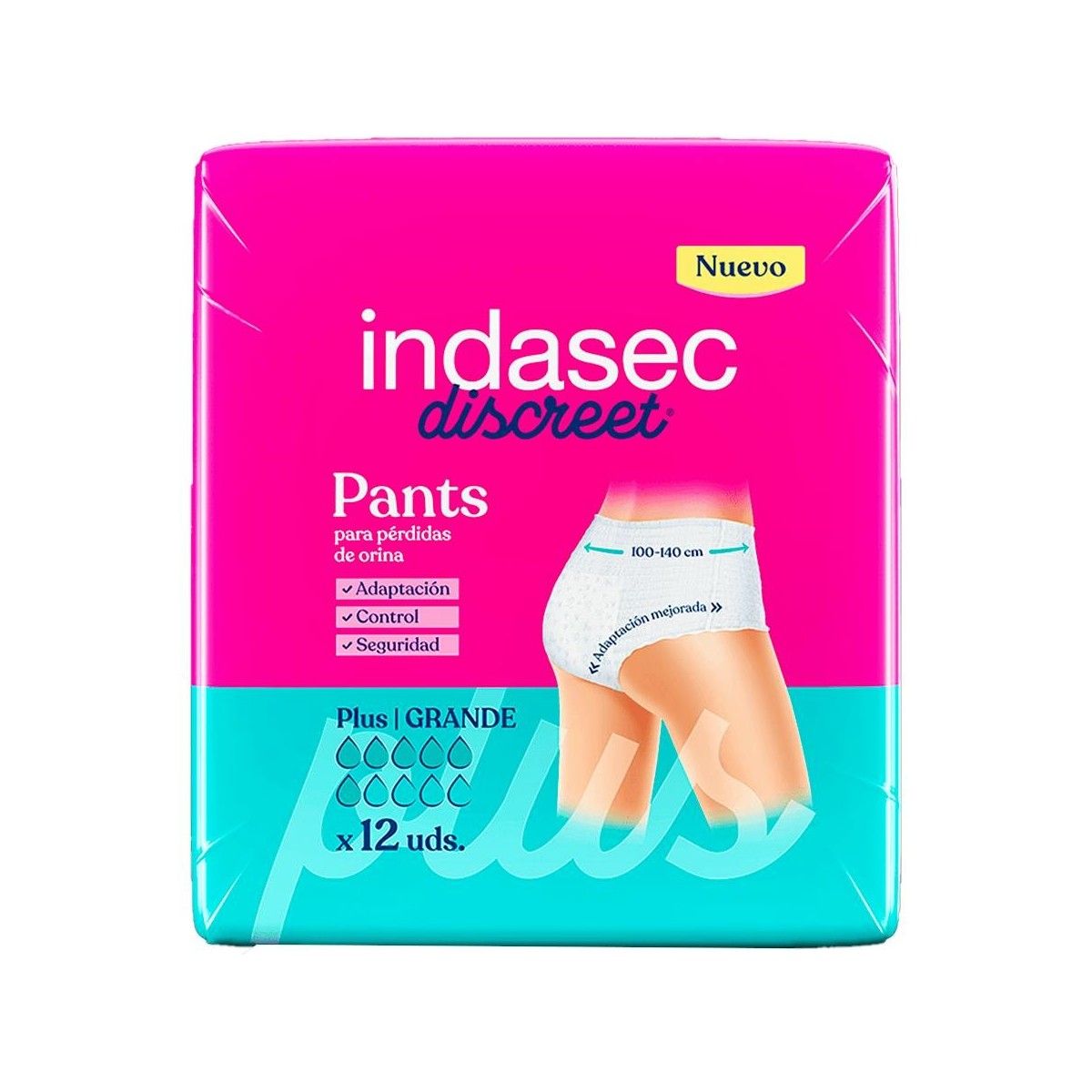 Indasec Discreet Pant Plus Talla Grande Bolsa...