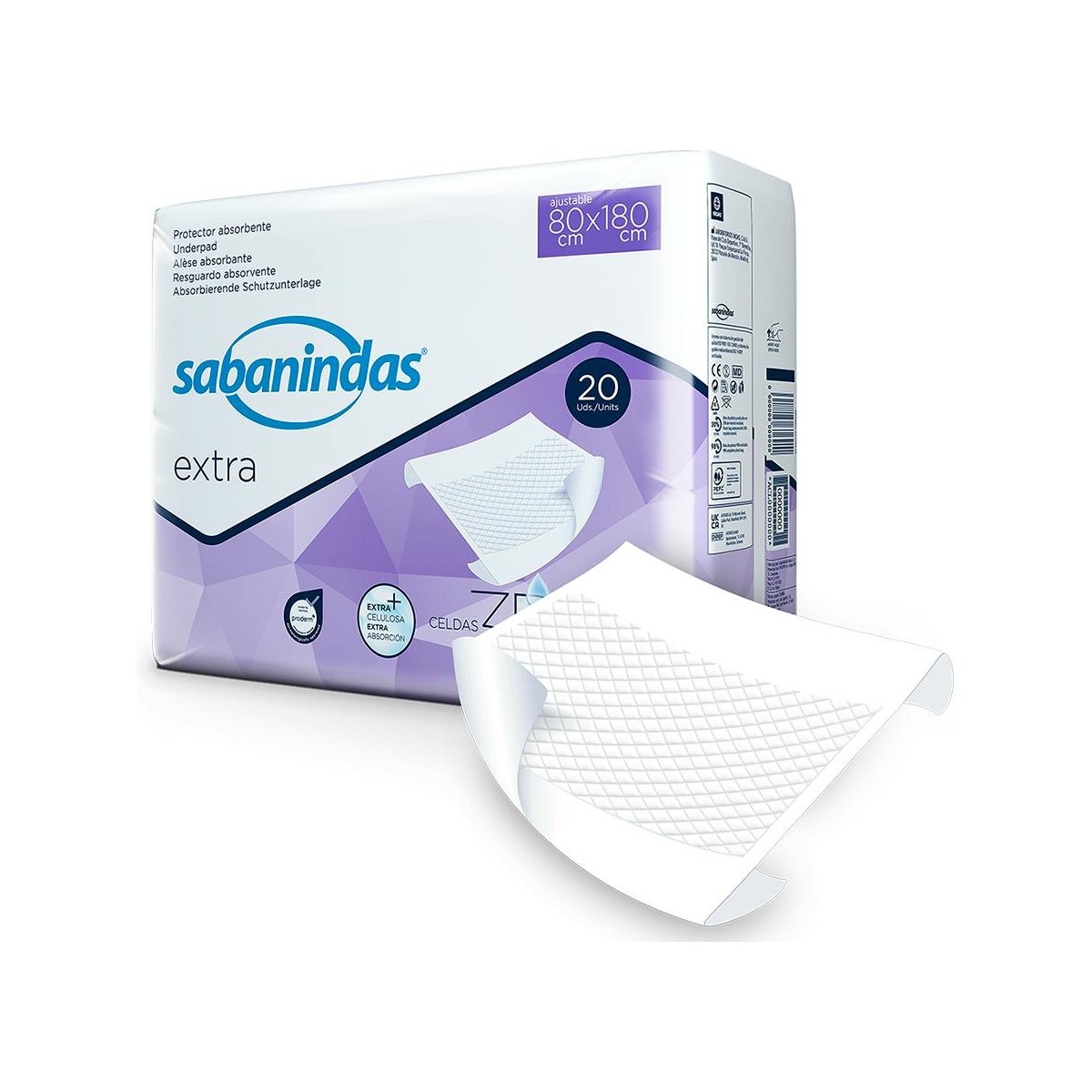 Sabanindas Extra 80x180 cm Protector de Cama