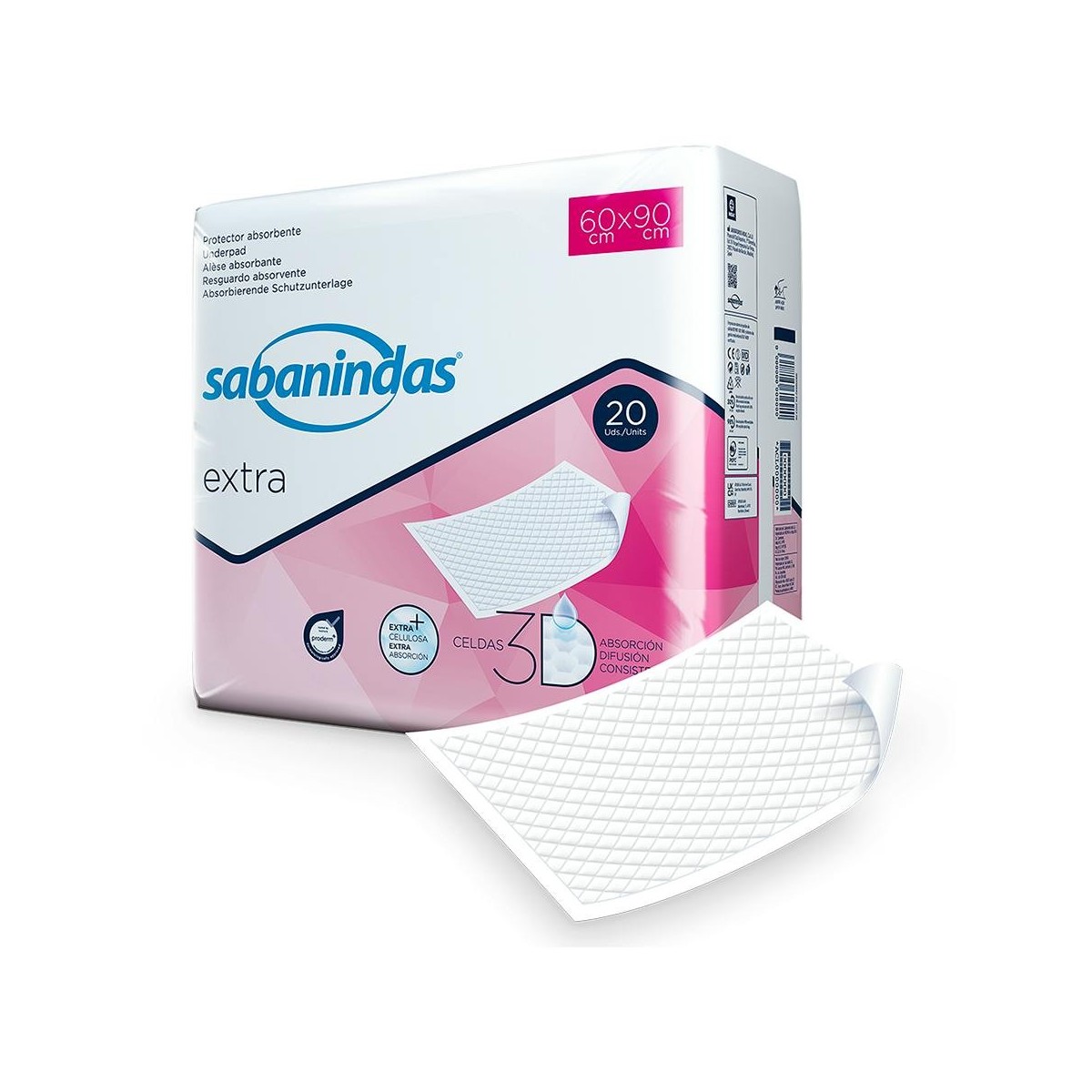 Sabanindas Extra Bolsa 20 Protector Absorbente...