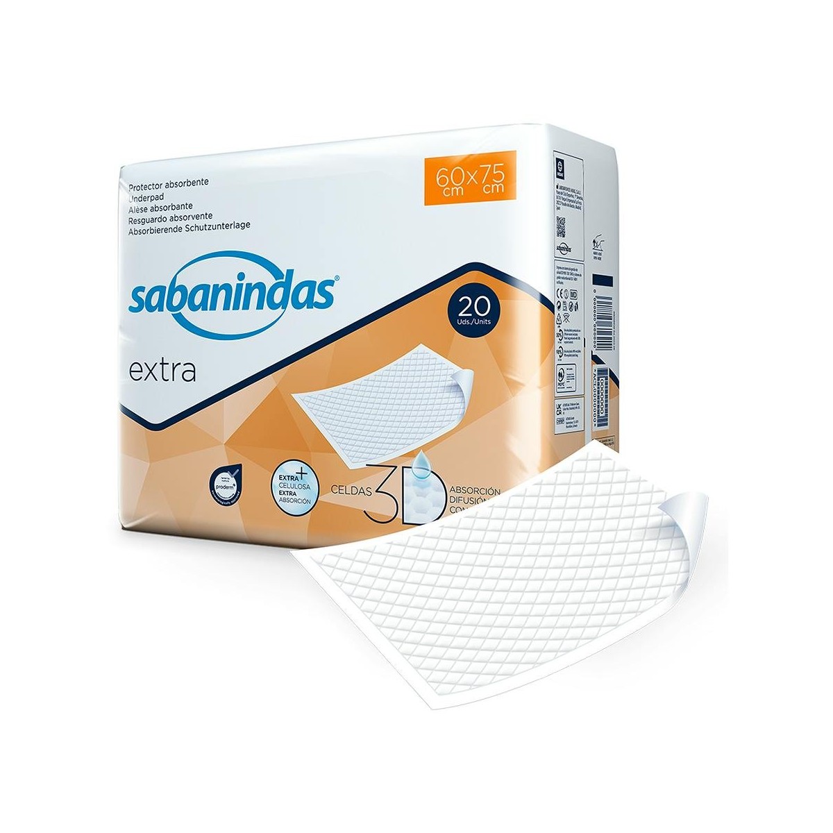 Sabanindas Extra Bolsa 20 Protector Absorbente...