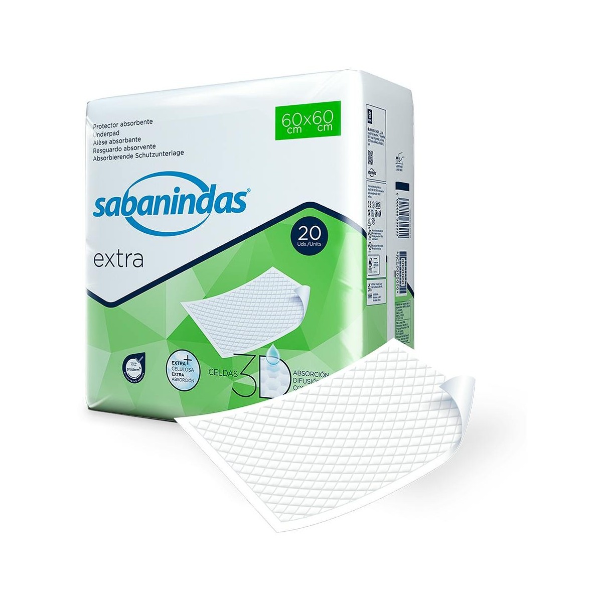 Sabanindas Extra Bolsa 20 Protector Absorbente...