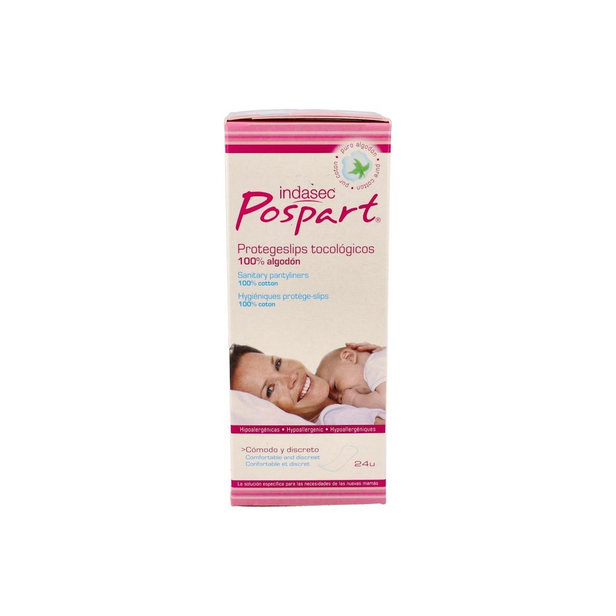 Indasec Pospart® Protegeslips 100% Algodón 24U