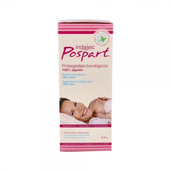 Indasec Pospart® Protegeslips 100% Algodón 24U
