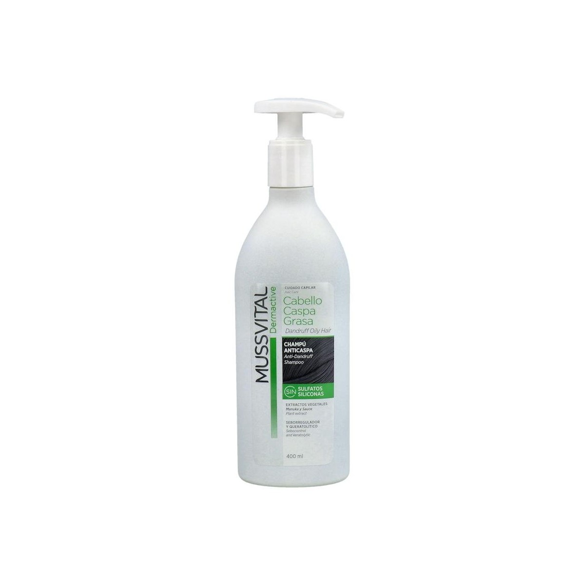 Mussvital Dermactive Champu Caspa Grasa 400 Ml