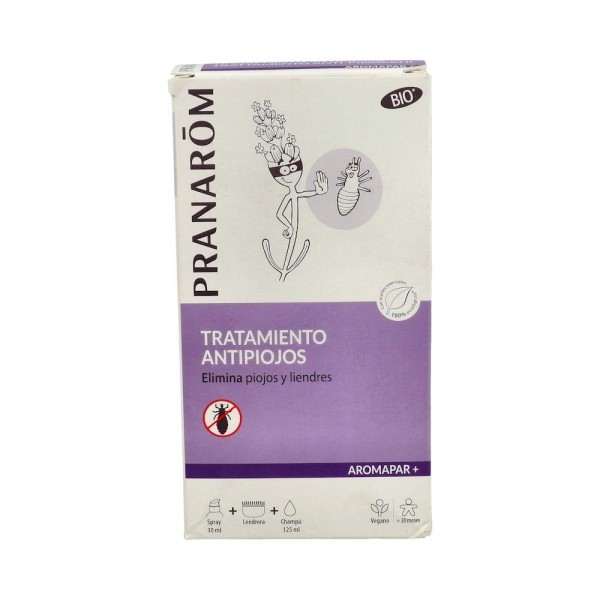 Pranarom Aromapar Duo Spray Antipiojos Bio Champu+Lendrera -30+125 Ml