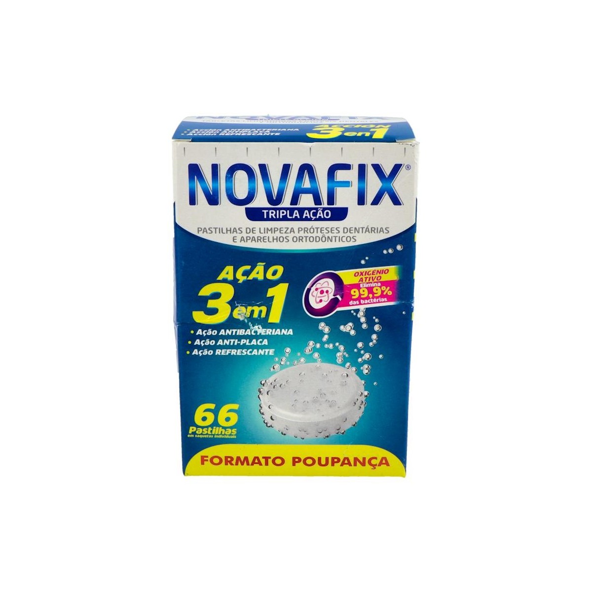 Novafix Tabletas Limpiadoras Triple Accion 66Ud.
